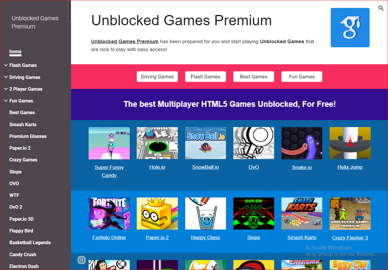 unblocked game premium