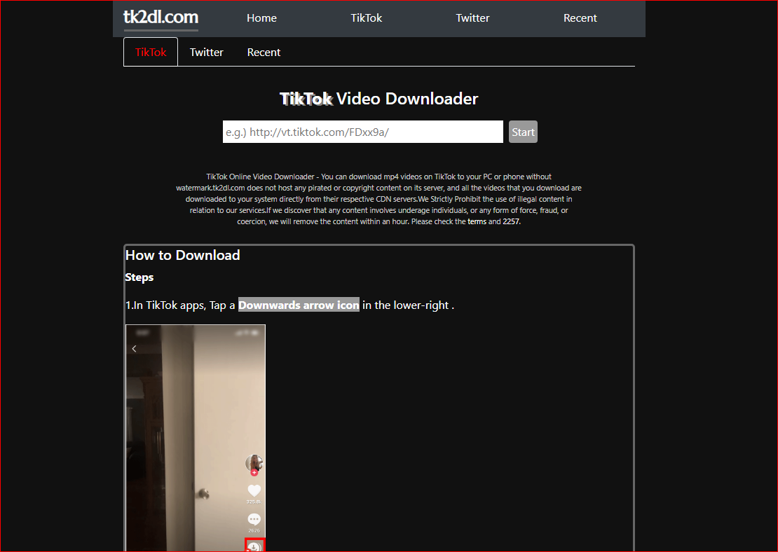 How To Download TikTok And Twitter Videos With tk2dl